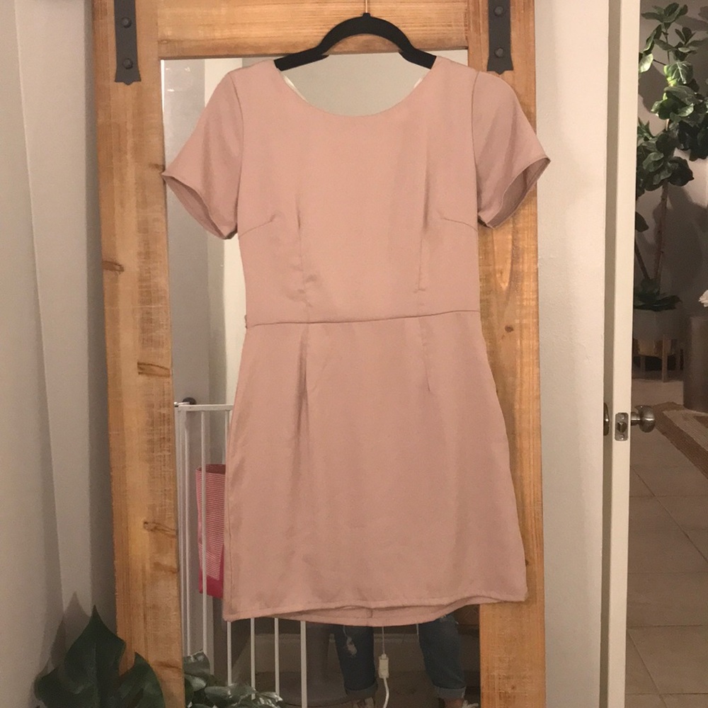 *NEW* Tan low back dress